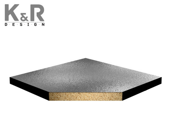 Фальшпол из ДСП K&R Design (38 мм), сверху и снизу алюминиевая фольга 0.05мм
