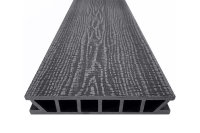 Террасная доска Deckron (Декрон) WoodLike с 3D тиснением, антрацит