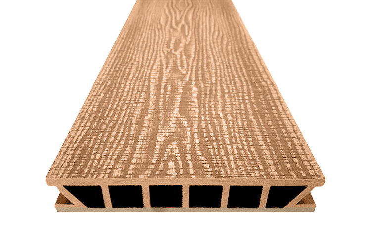Террасная доска Deckron (Декрон) WoodLike с 3D тиснением, кедр