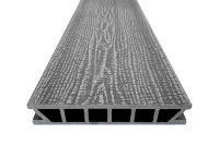 Террасная доска Deckron (Декрон) WoodLike с 3D тиснением, серый, 6м
