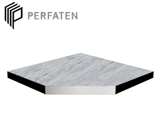 Панель фальшпола Perfaten Solid, толщина - 30 мм, сверху - Forbo Emerald Evex FR 50004, снизу - оцинкованная сталь