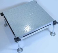 Плита (панель) фальшпола металлическая рифленая RF30(400) 600х600х33мм