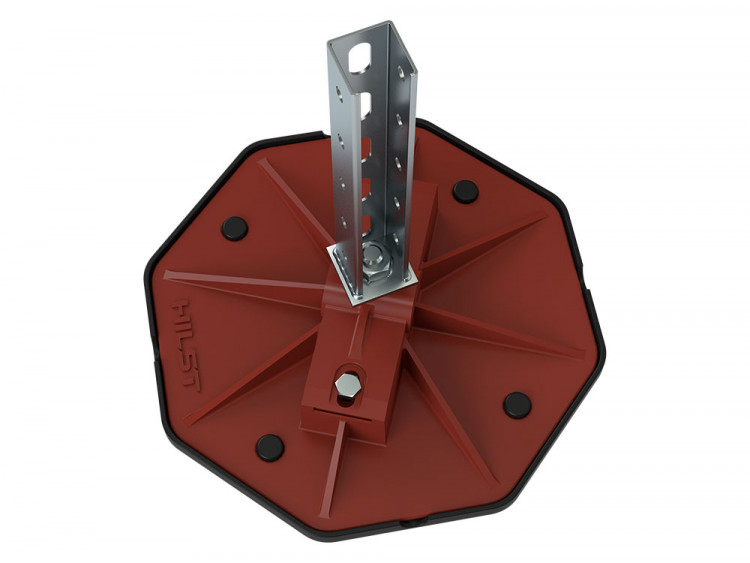 Кровельная опора HILST PLATFORM V 345*345*55мм с антивб.ковр.+h500мм